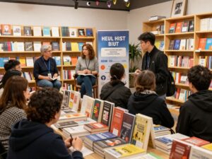 Attendees engaging at the Wild & Windy Phoenix literary event.