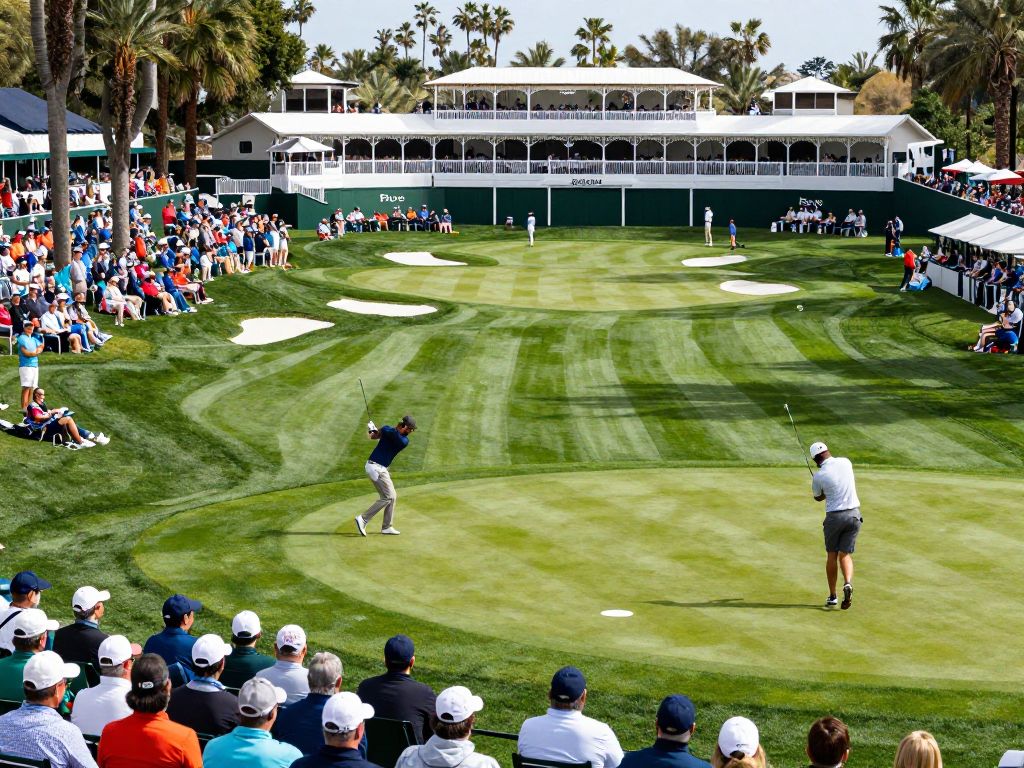 Lively crowd at the WM Phoenix Open at TPC Scottsdale.