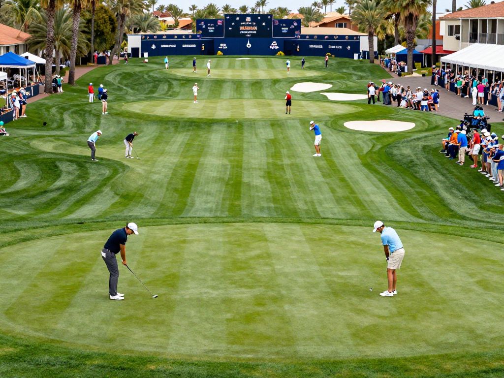 Golfers competing at the WM Phoenix Open