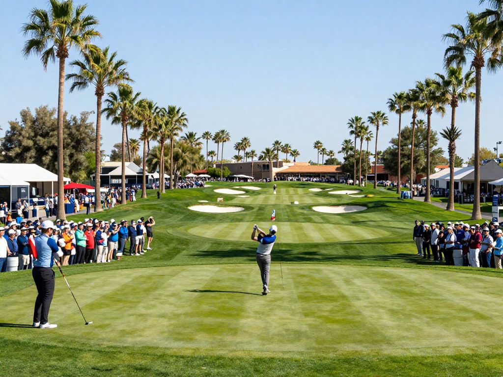 Enthusiastic crowds enjoying the WM Phoenix Open at TPC Scottsdale.