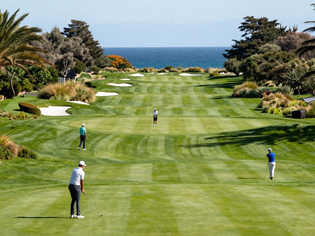 Players competing in the Darius Rucker Intercollegiate Women's Golf tournament at Long Cove Club.