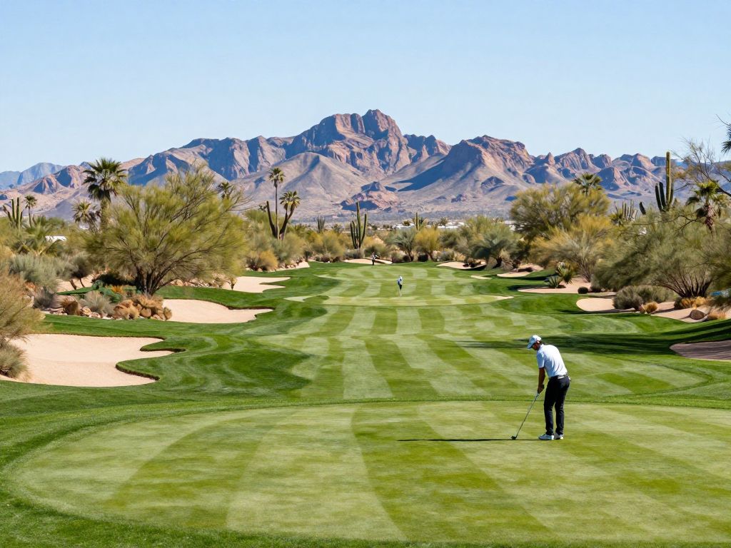 Denver women's golf team participating in the PING ASU Invitational at Papago Golf Club