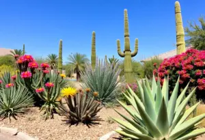 Garden showcasing drought-tolerant plants in Phoenix