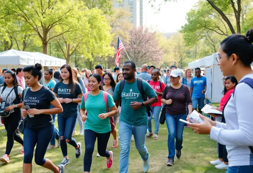 Community members participating in health events in Phoenix, AZ