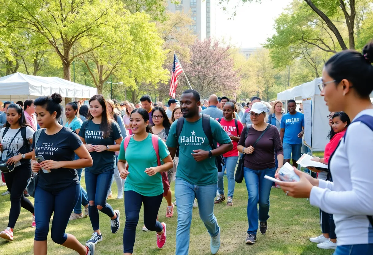 Community members participating in health events in Phoenix, AZ