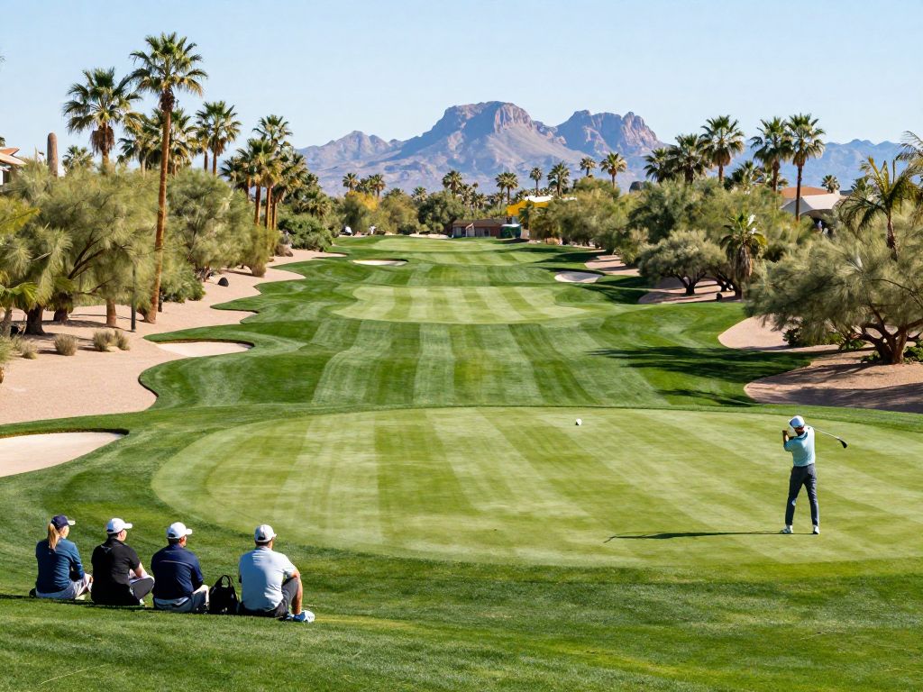 Golfers playing at LPGA Ford Championship in Chandler
