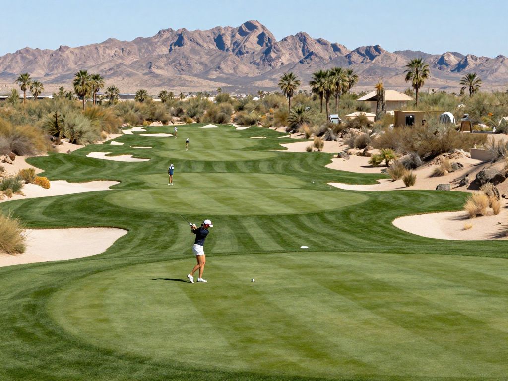 NAU women's golf team playing at the ASU Ping Invitational in Phoenix, Arizona.