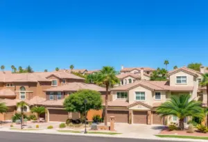 Colorful homes in a Phoenix neighborhood