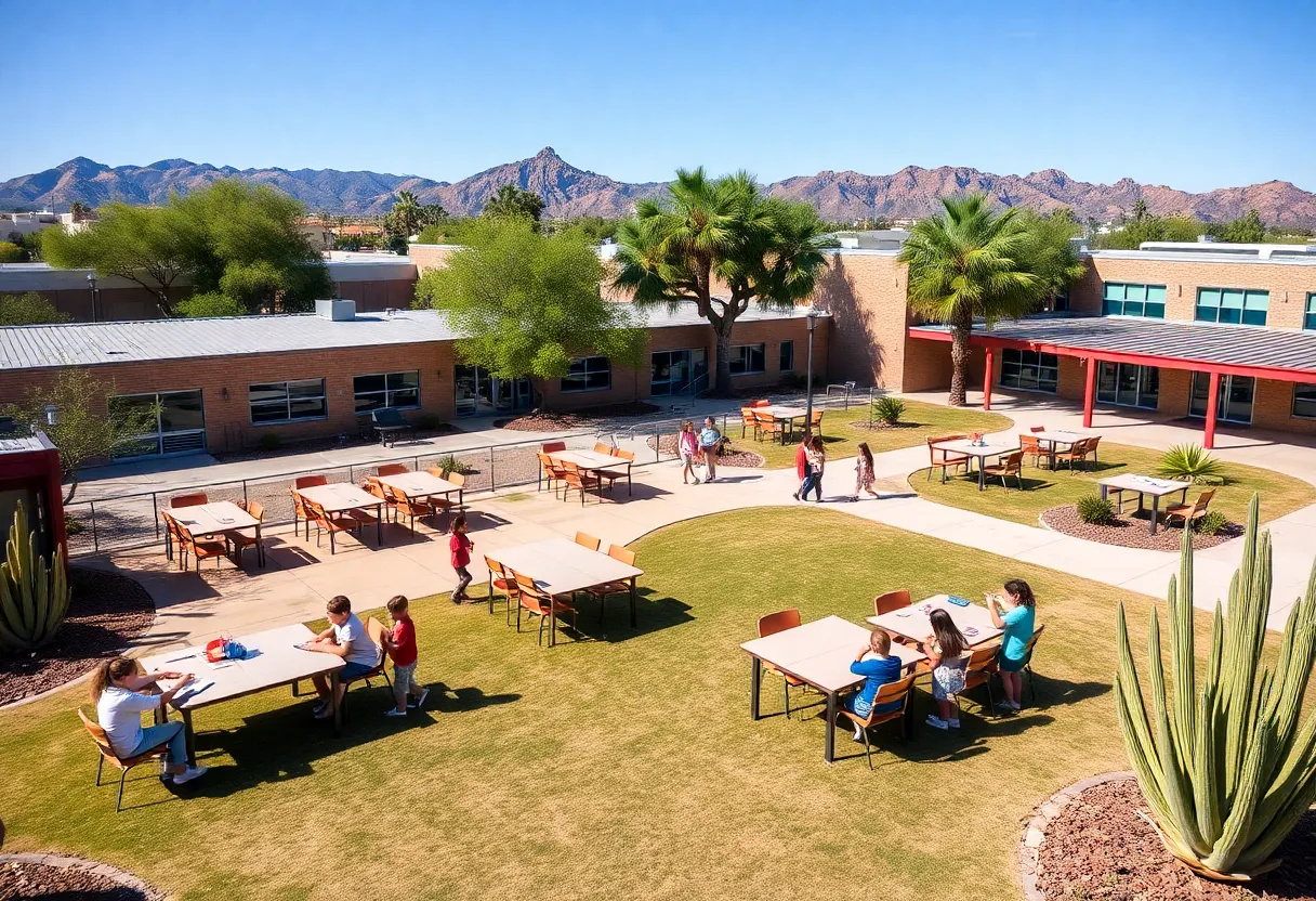Students engaged in learning at a top-ranked elementary school in Phoenix.