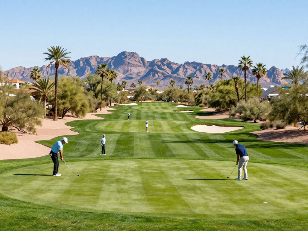 Golfers participating in the PING/ASU Invitational at Papago Golf Course