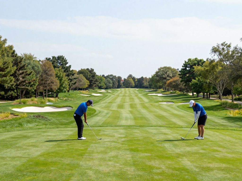Golfers competing at Whirlwind Golf Club during the championship